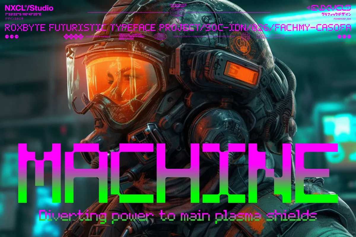 Roxbyte - Futuristic Pixel Font