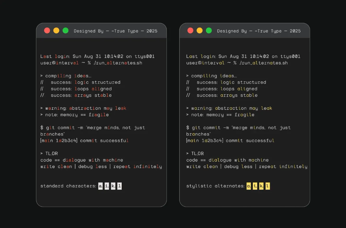 TRT Interval - Mono-Style Sans Font