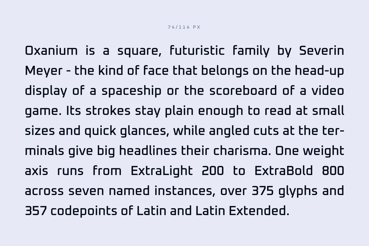 Oxanium - Free Techno Sans