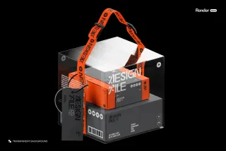 Transparent Packaging Bag Mockup