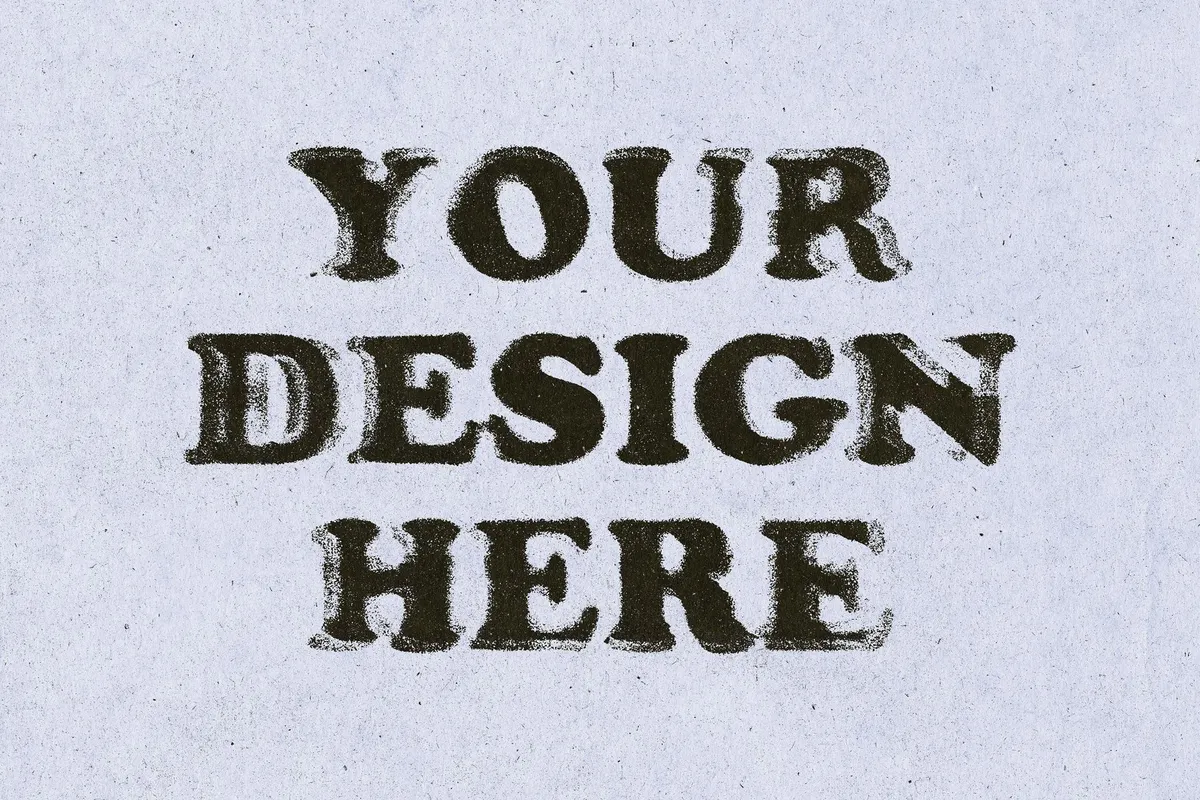 Mess Printed Text & Logo Effect