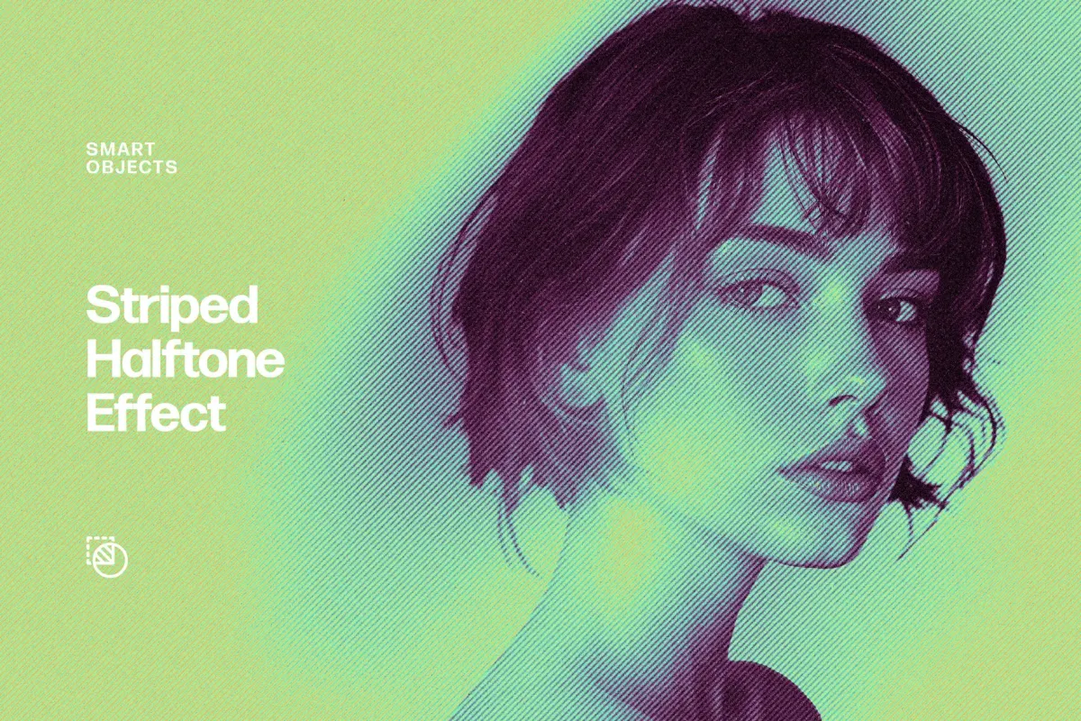 Striped Halftone Effect