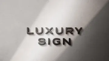 Luxury Chrome Sign Logo Mockup