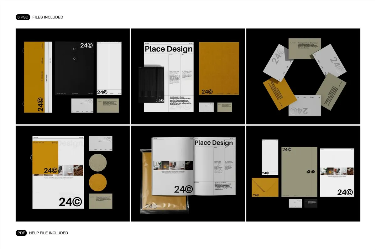 Office Stationery Branding Mockups