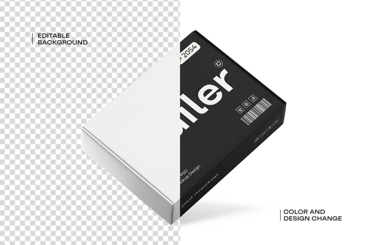Cardboard Mailer Box Mockup