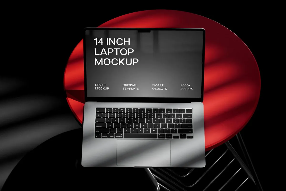 MacBook Pro 14 Mockup on Table