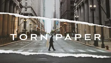 Torn Paper Stripes Photo Effect