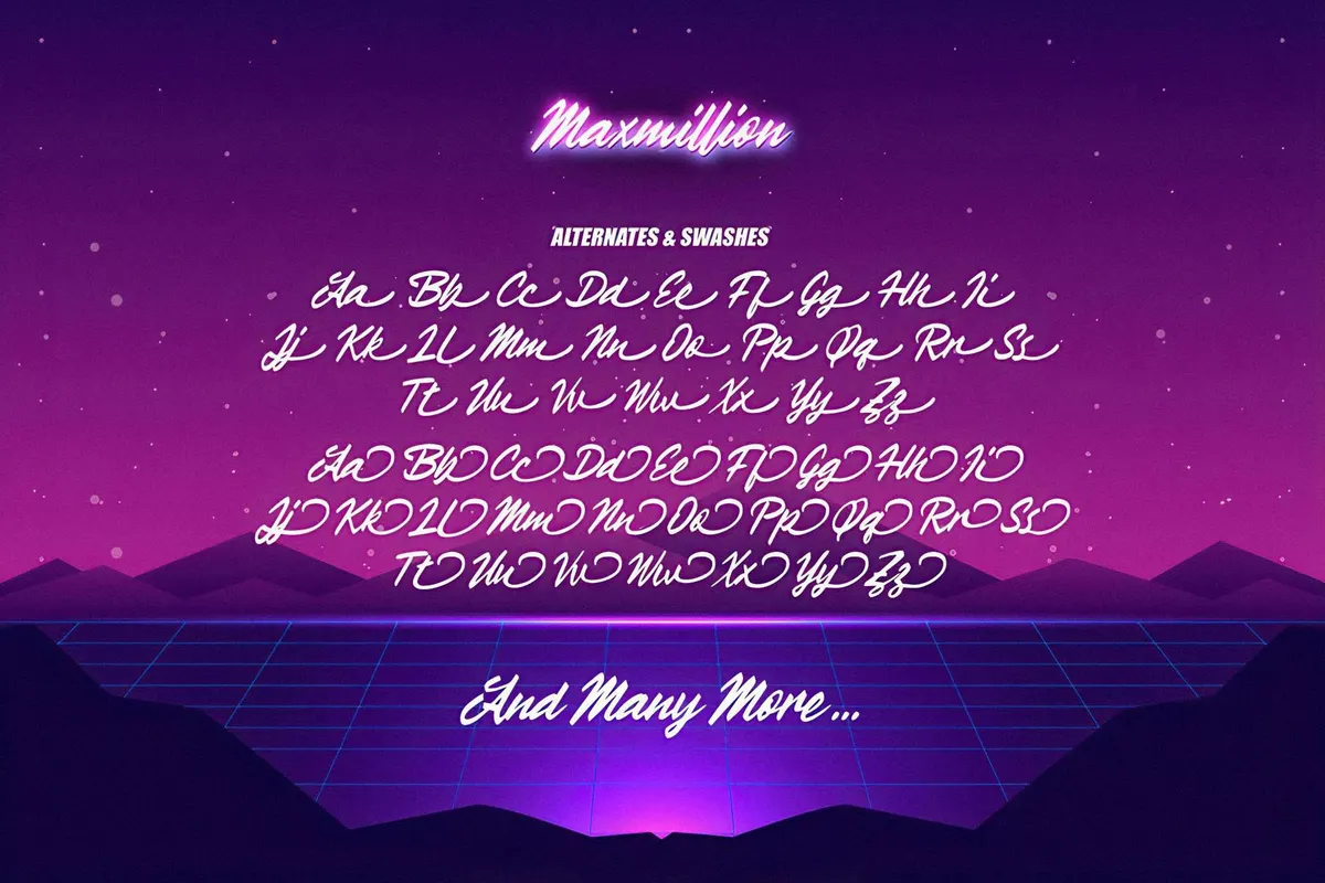 Maxmillion - 80's Brush Font