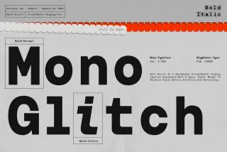 GC Monoglitch — Bold Tech Monospace Font