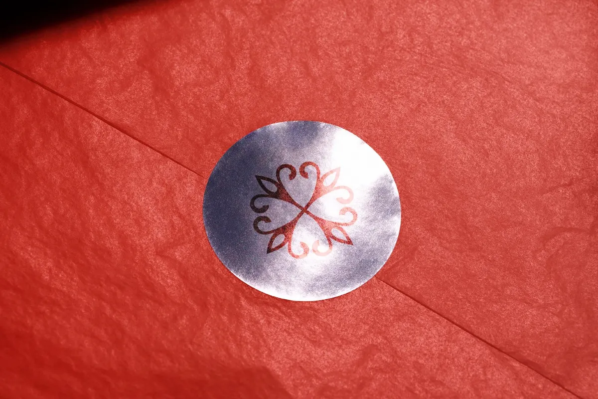 Gift Wrap Foil Seal Mockup