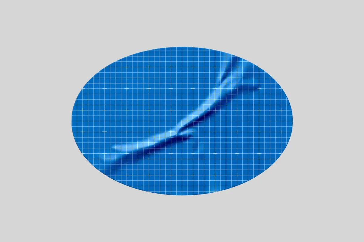 Oval Sticker Mockup