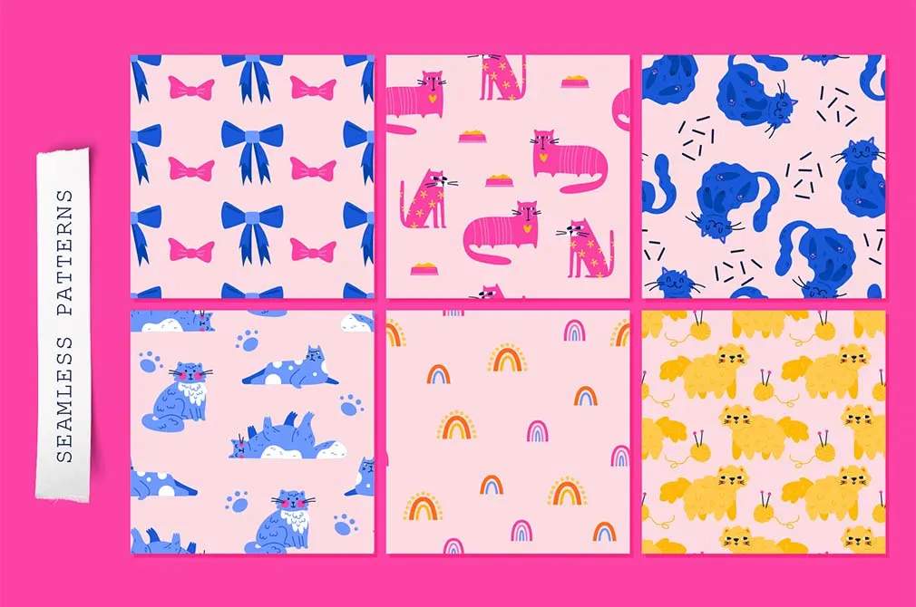 CATS | Clipart + Patterns