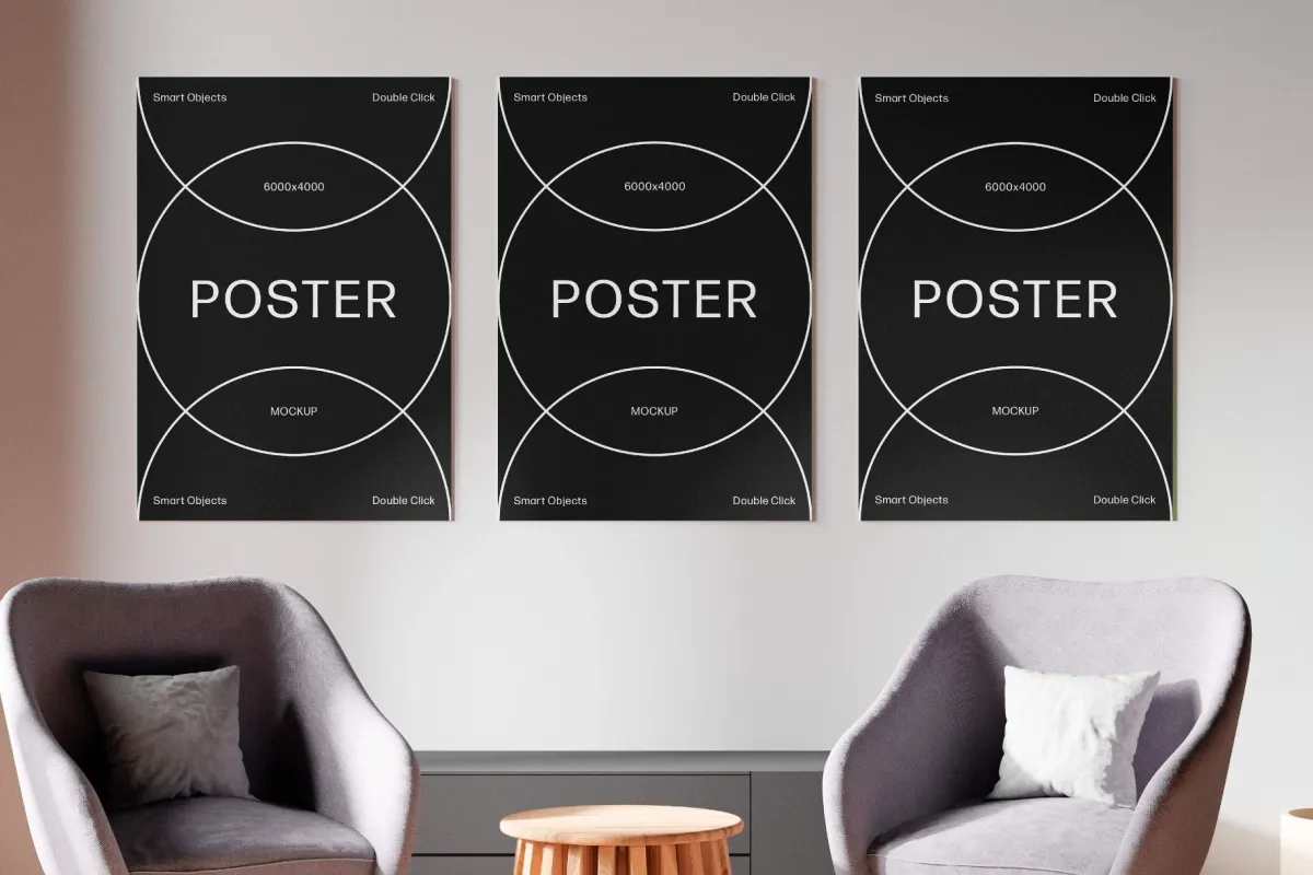 Scandinavian Lounge Poster Mockup