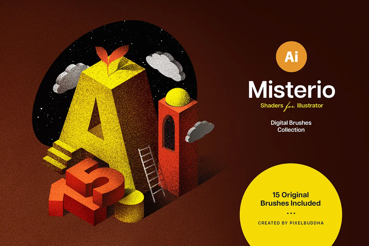 9 in 1 Illustrator Brushes Bundle