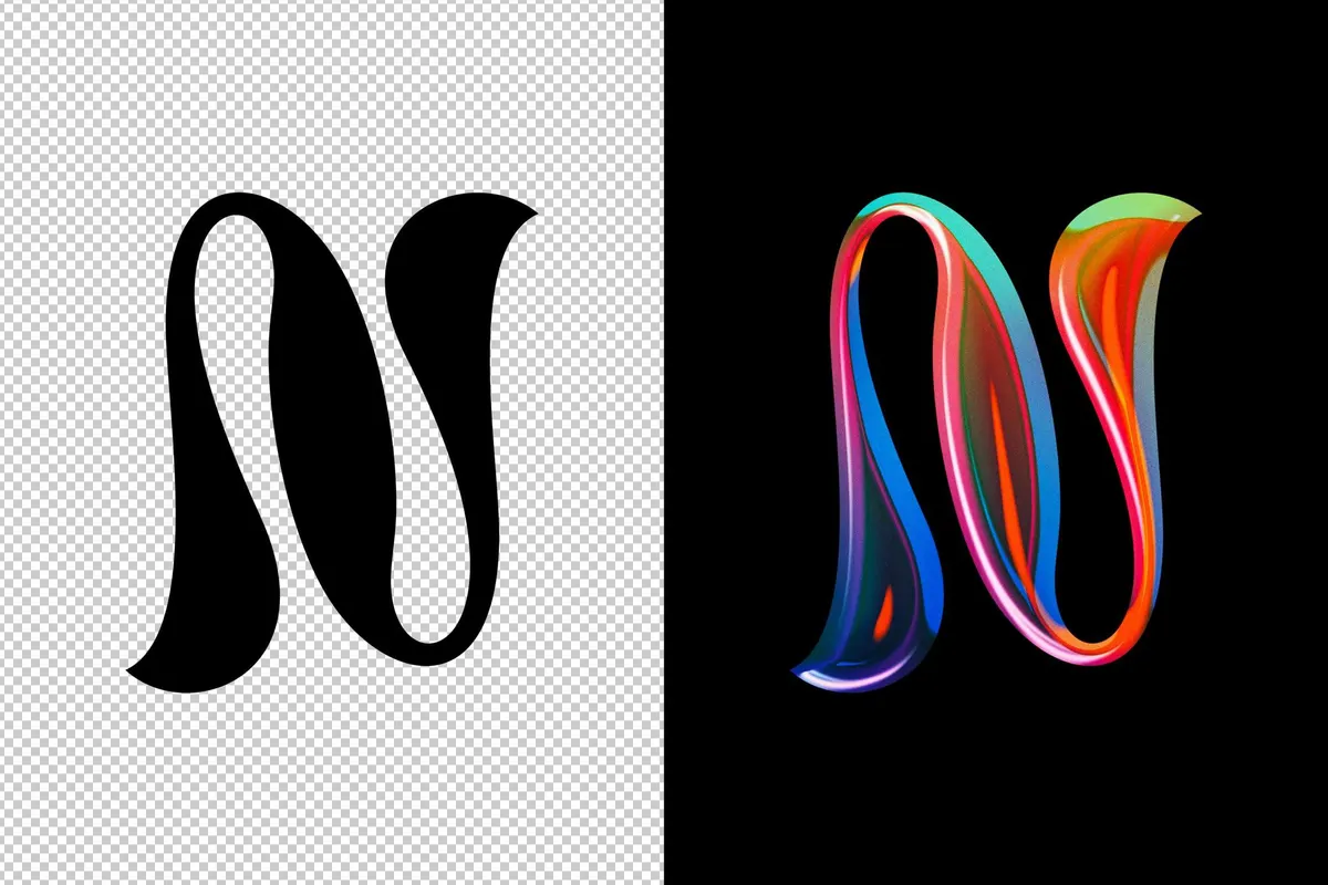 Chrome Logo Effect