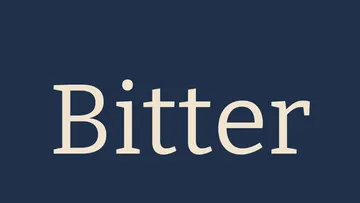 Bitter - Free Slab Font Family
