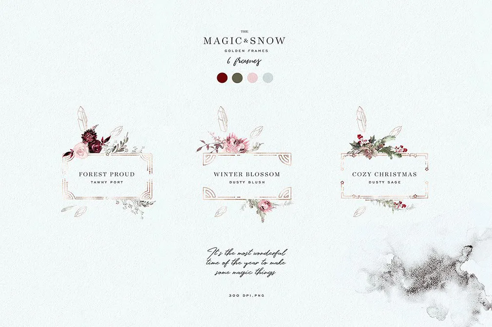 Mystical Winter Watercolor Set