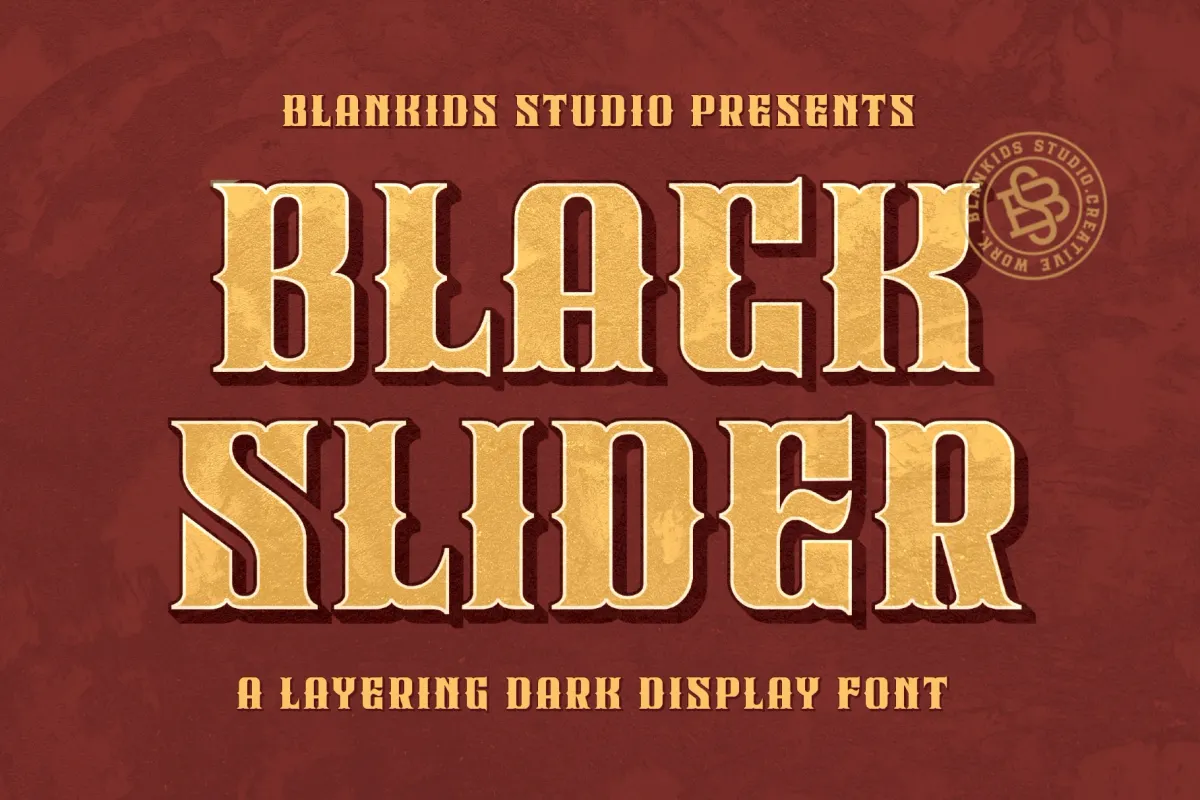 Black Slider - Victorian Vintage Display Font