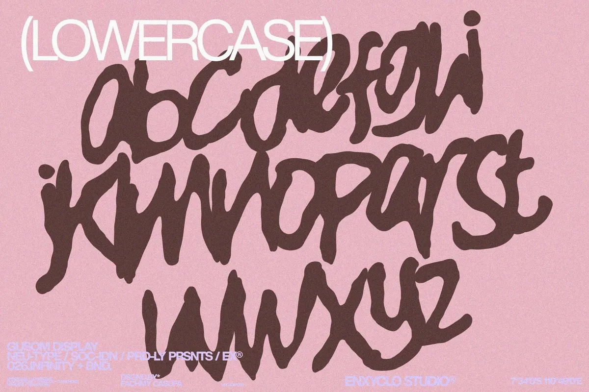GUSOM — Gritty Poster Font