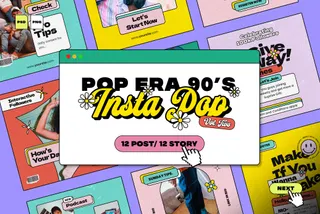90s Pop Era Instagram Templates