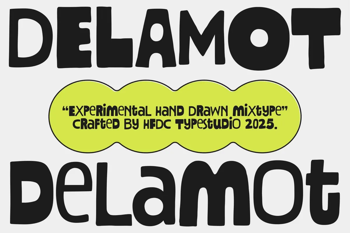 Delamot Hand Drawn Mix Typeface
