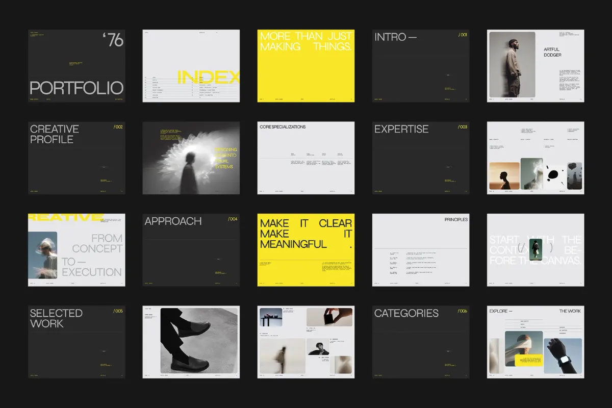 Portfolio Canva & Affinity Template - Portuu