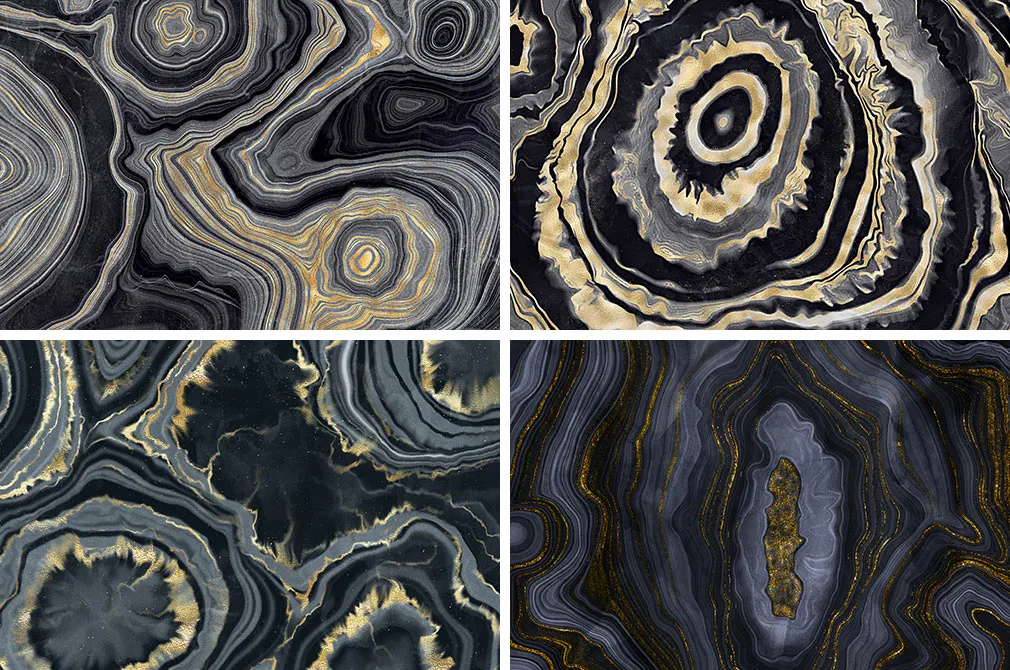 Gold Agate Stone Textures