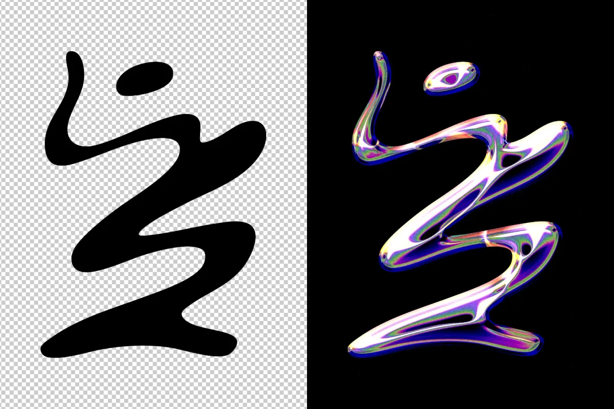 Chrome Text Effect