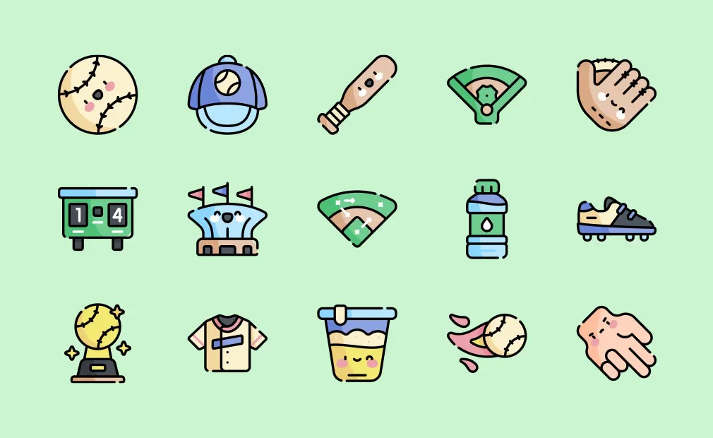 Baseball Vector Icons