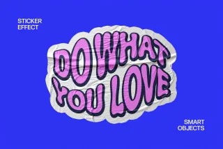 Wrinkled Matte Sticker Mockup