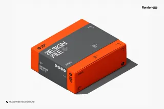 Isometric Paper Box Mockup