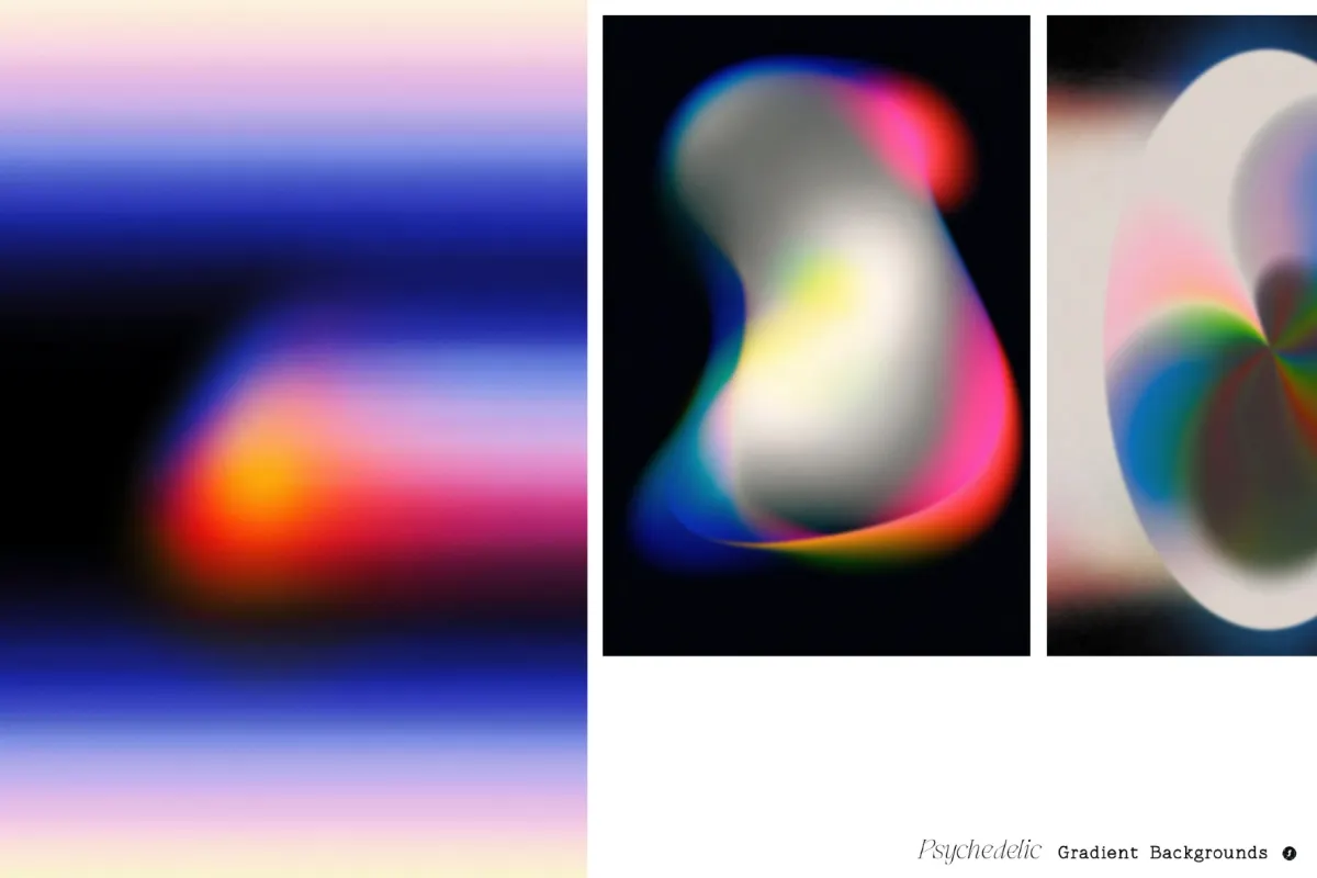 190 Psychedelic Gradient Textures