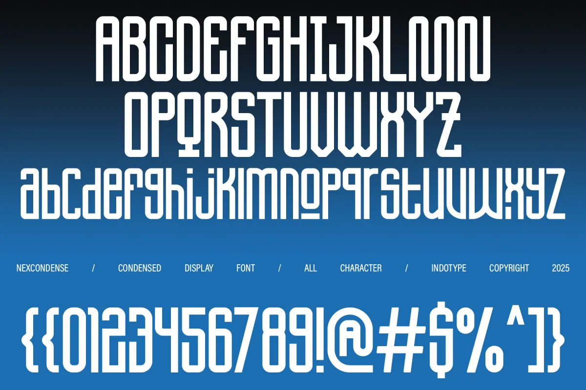 NexCondense - Condensed Display Font