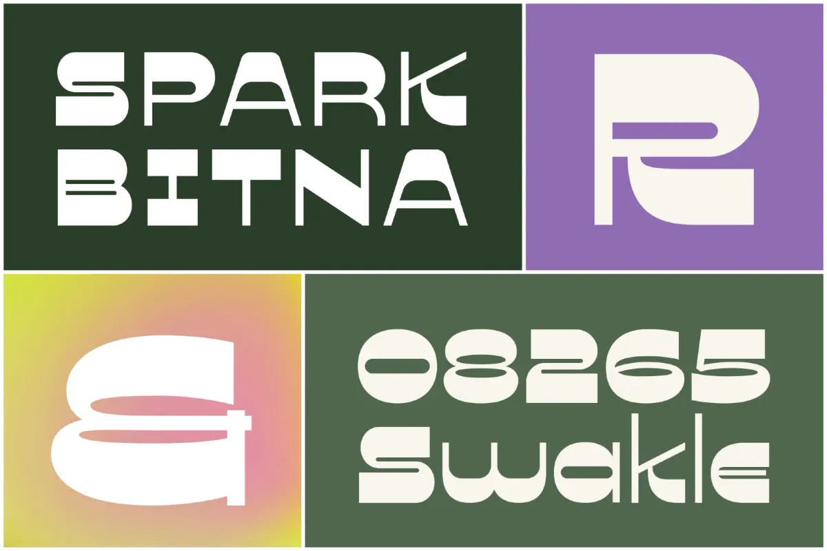 Quarkle - Retro Reverse Contrast Font