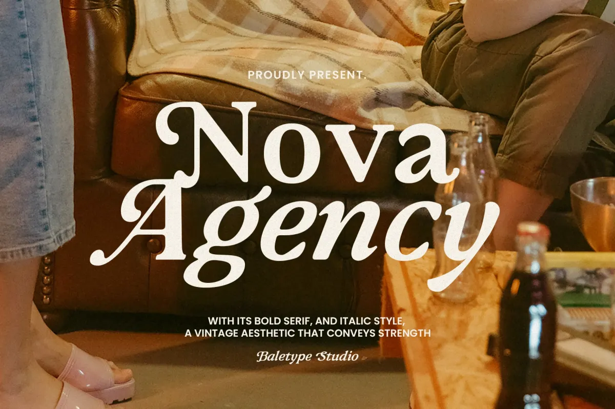 Nova Agency - Bold Retro Serif Font