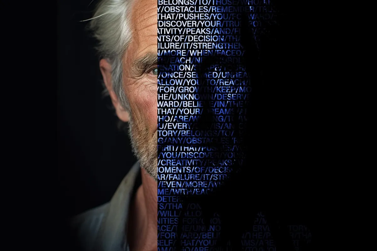 Text Portrait Photo Effect