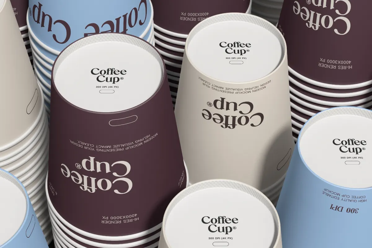 Disposable Paper Cup Mockup