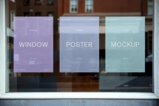 A4 Window Posters Mockup