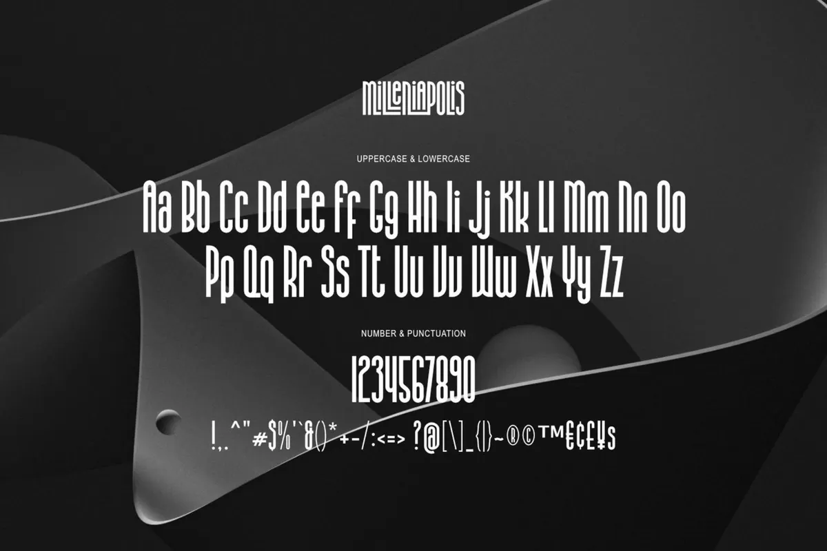 Milleniapolis - Futuristic Font