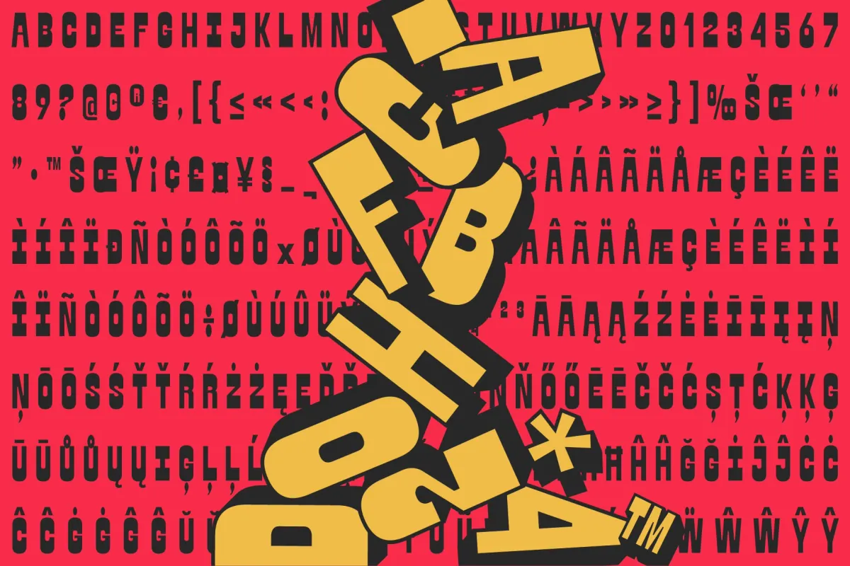 Union Clan - Bold Shadow Font