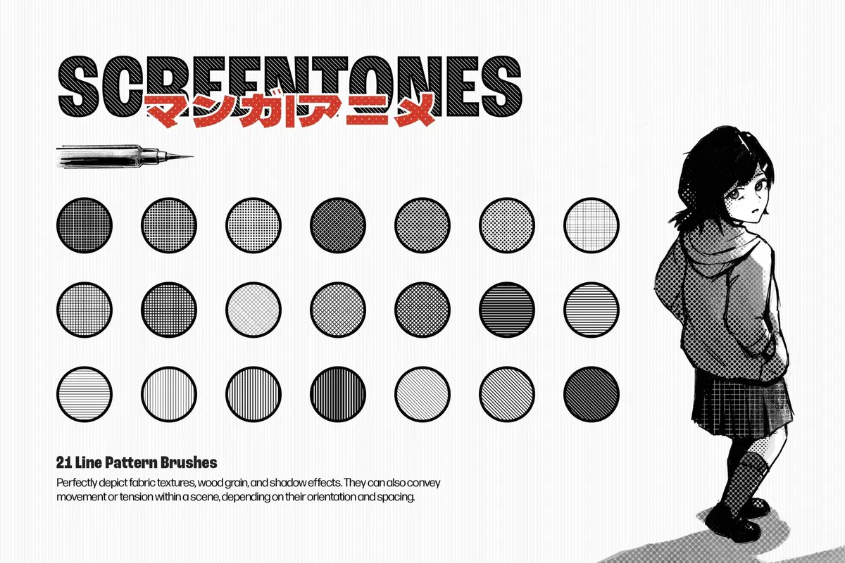 Manga Screentone Affinity Designer Brushes