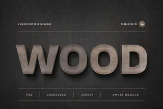 Wood Sign Text Effect