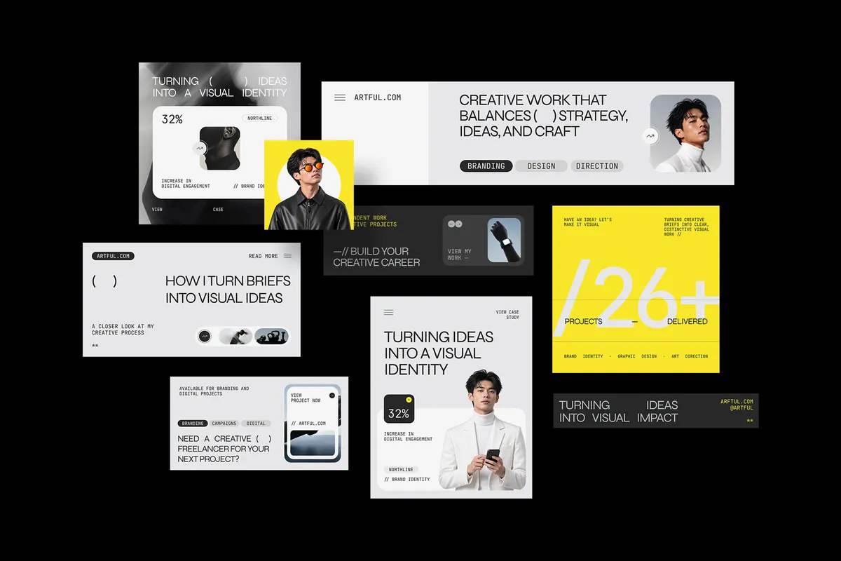 LinkedIn Portfolio Template Pack - Portuu