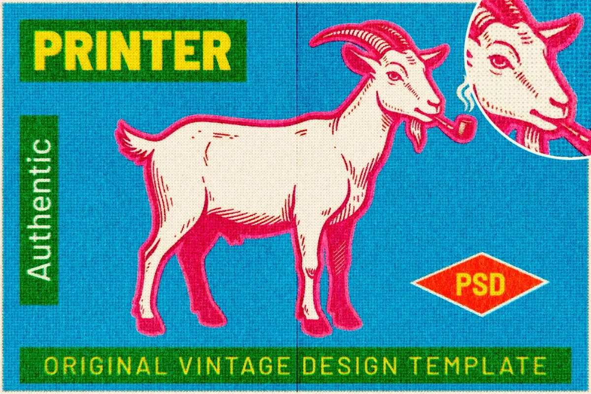 Retro Printer Design Effect