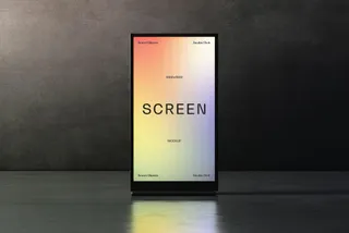 Vertical Glowing Screen Mockup