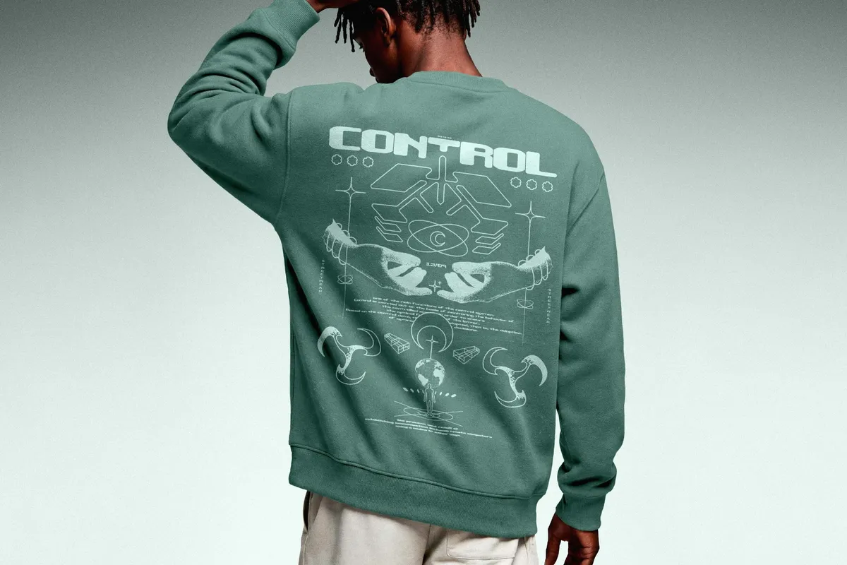 Sweatshirt Mockup Back View