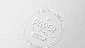 Embossed Paper Close-Up Mockup