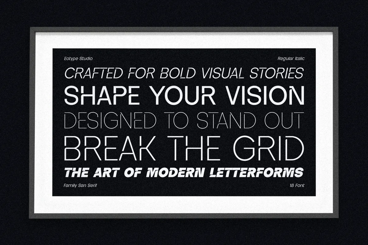 Jettic - Futuristic Sans Serif Font Family