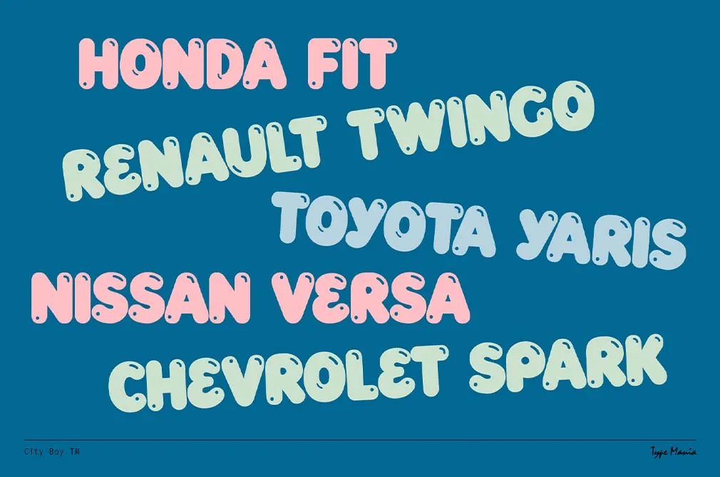 City Boy TM — Bubbly Display Font