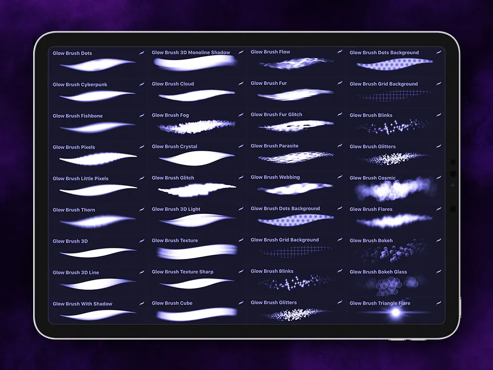 Glow Procreate Brushes